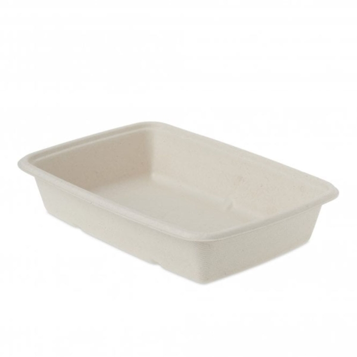 30oz Rectangular Bagasse Takeout Trays