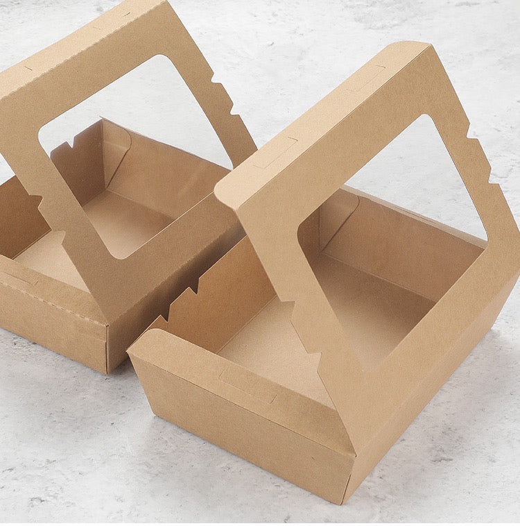 1600ml Kraft Lunch Box with Window