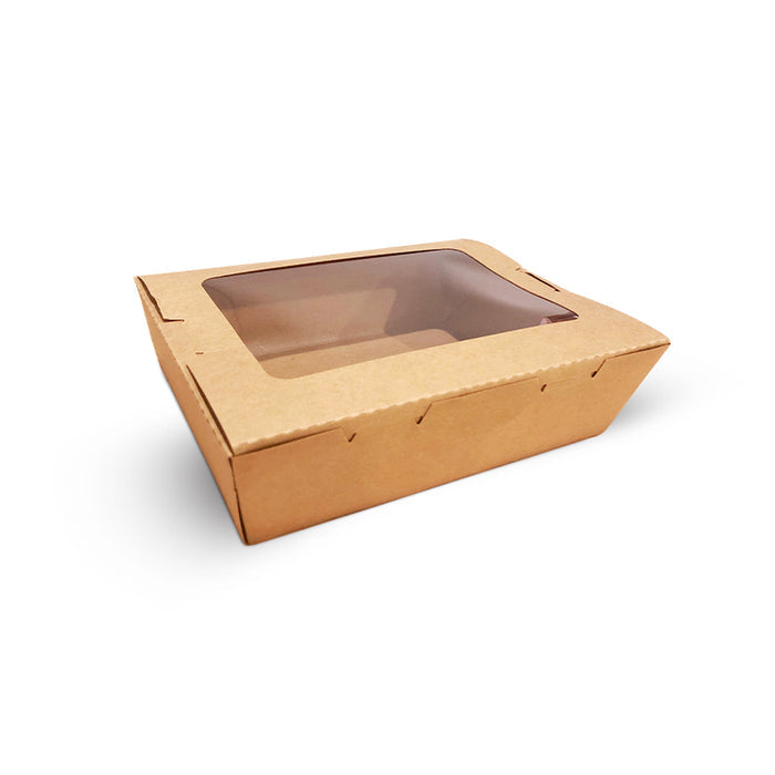 1600ml Kraft Lunch Box with Window