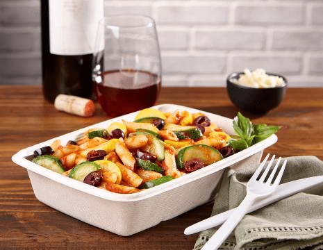 30oz Rectangular Bagasse Takeout Trays