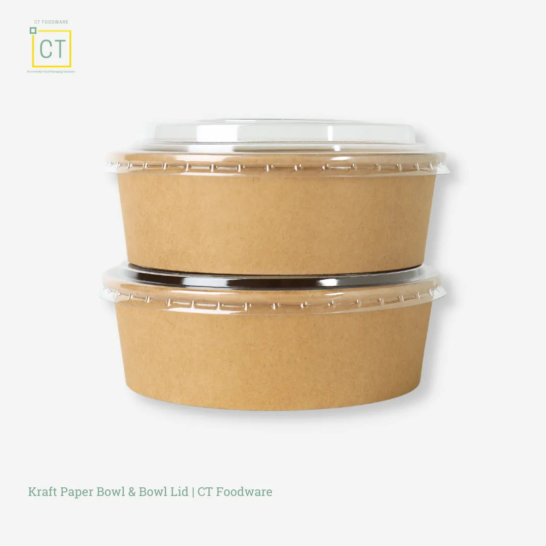 184 Bowl Lids and kraft paper bowl | CT Foodware