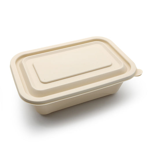850ml Biocorn Rectangular Bowls and Lids