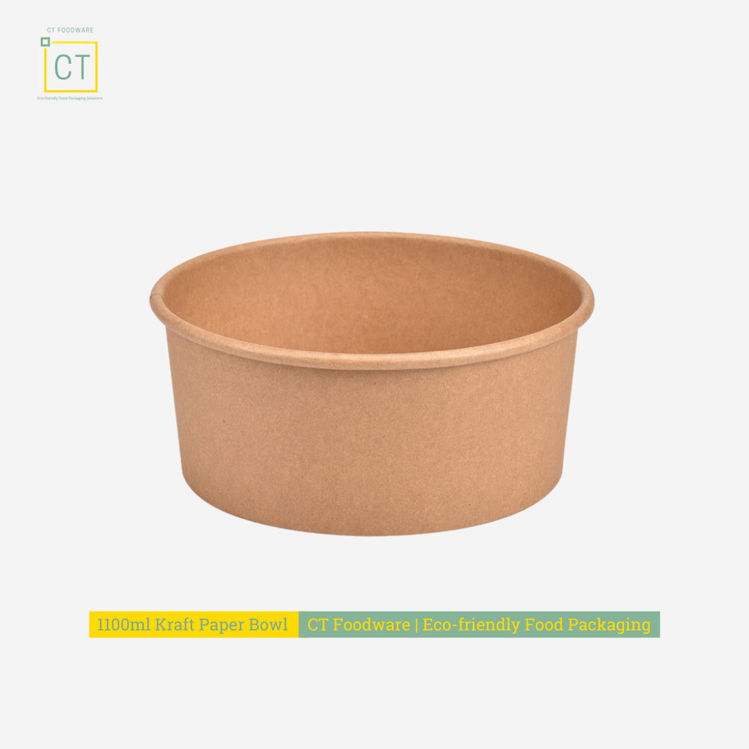 1100ml Kraft Paper Bowl - CT Foodware