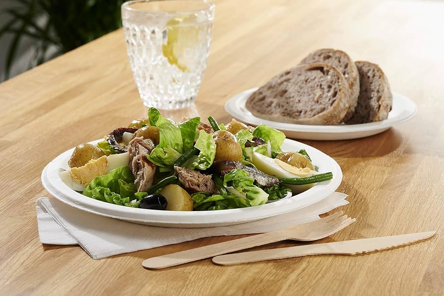 9” Round Bagasse Plates