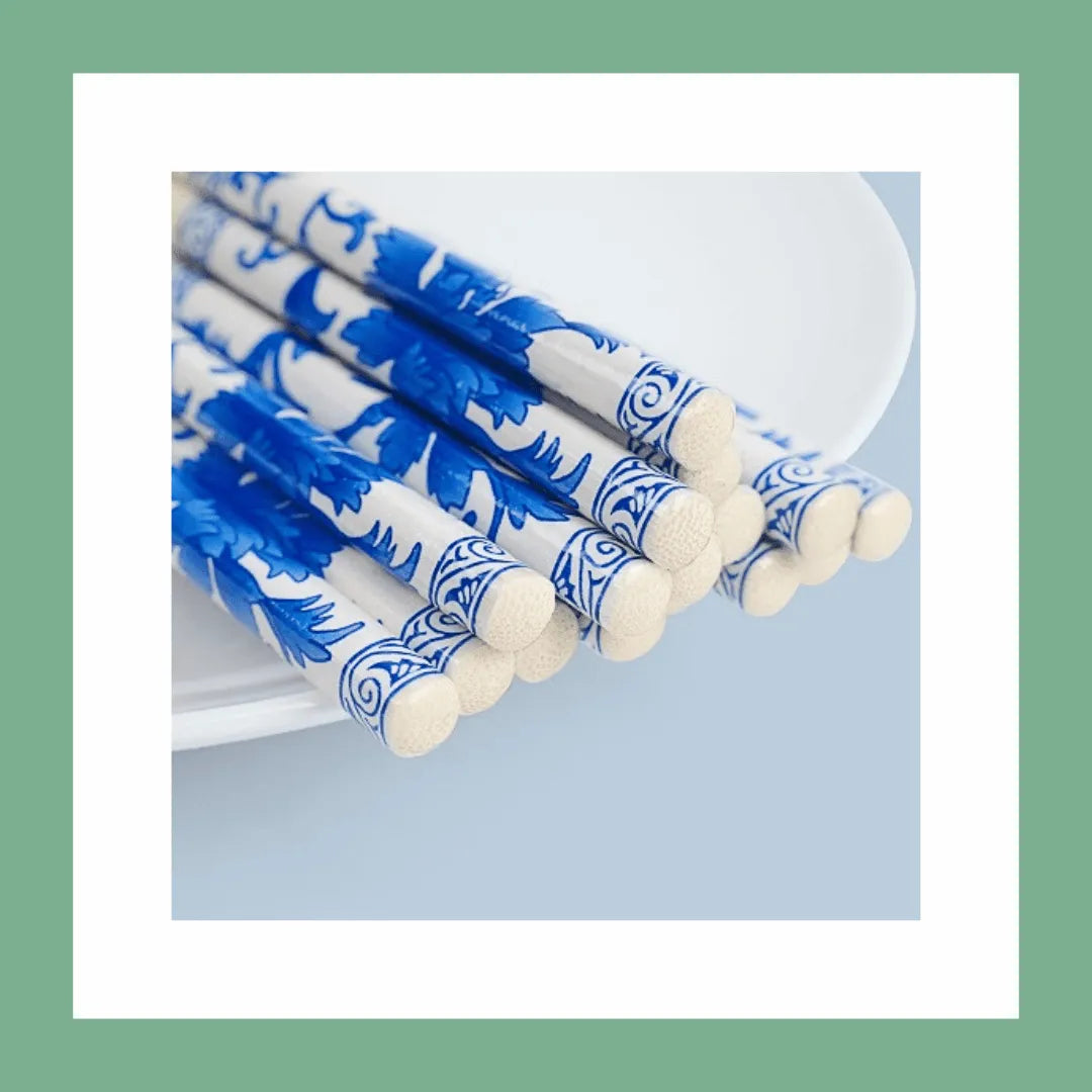 6mm Bamboo chopstick Blue | CT Foodware
