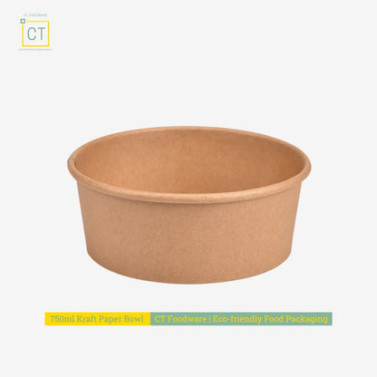 750ml kraft paper bowl is more than just a container – it's a statement of quality, style, and environmental responsibility. Elevate your food service with our Kraft Paper Bowl.