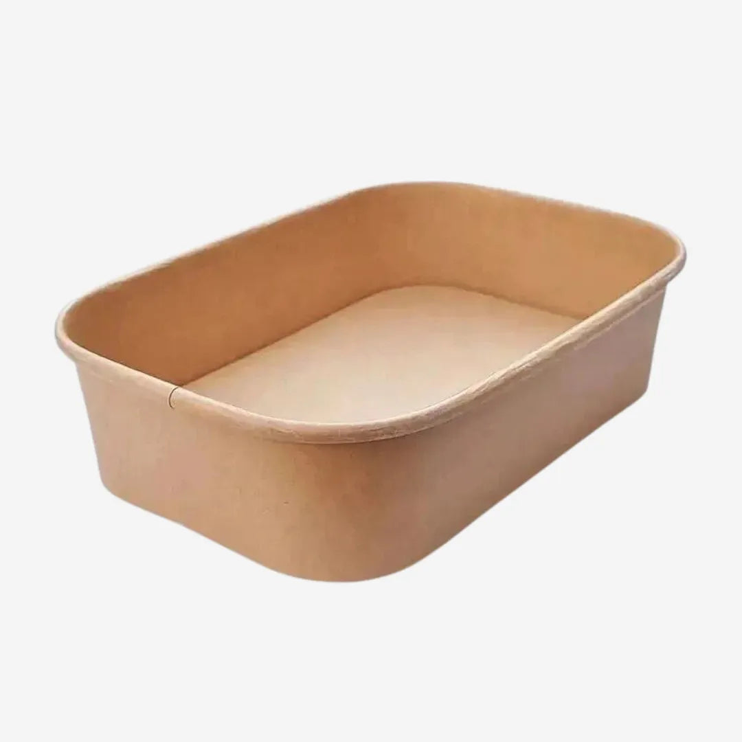 750ml Rectangular Kraft Paper Bowl