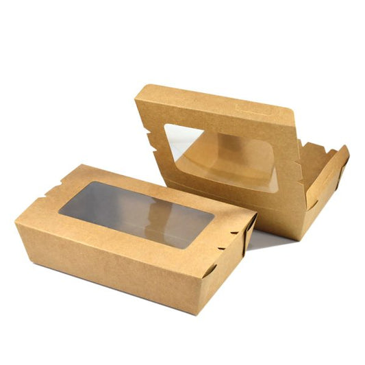 1600ml Kraft Lunch Box with Window