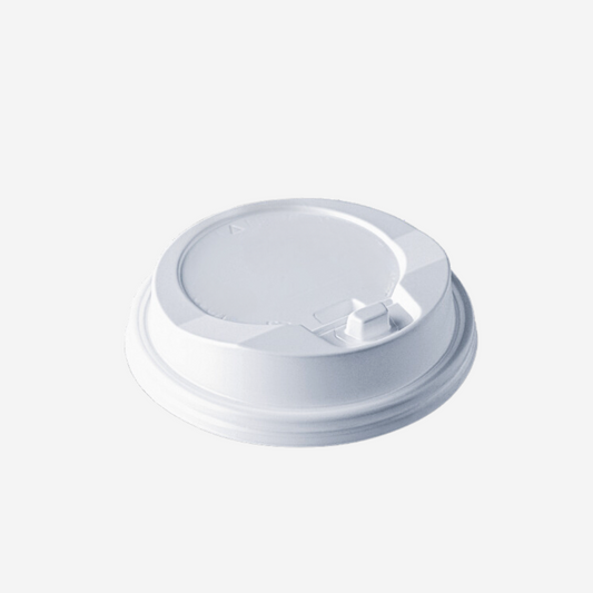 8oz (80mm) click-back hot cup lid (White)