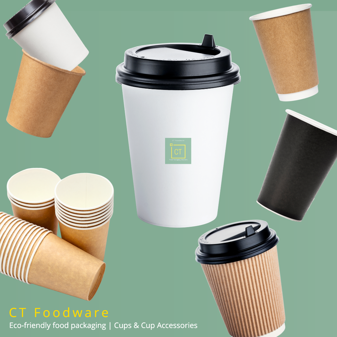  Premium Paper Cups & Cup Accessories | CT Foodware | Eco-friendly Food Packaging