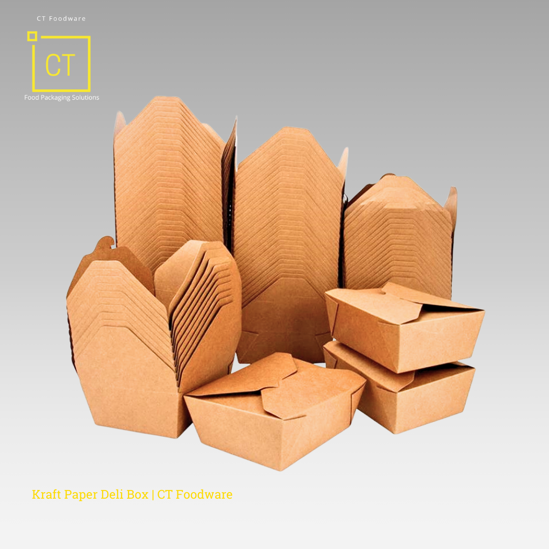 Takeaway Food Box (Kraft paper) | CT Foodware Eco-friendly Food Packaging