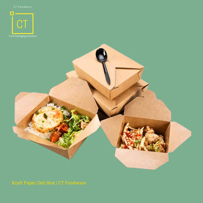 Kraft Paper Takeaway Box - Takeaway Boxes | CT Foodware | Singapore