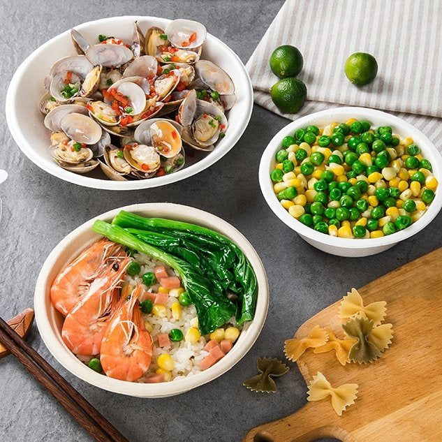 750ml Round Bagasse Bowls