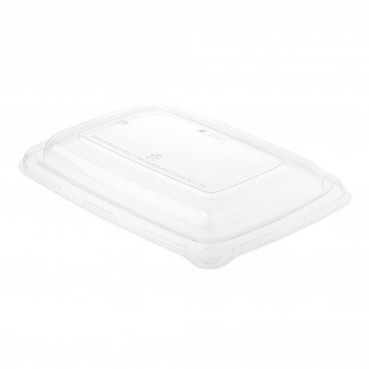 30oz Rectangular Bagasse Tray Lids (PET)