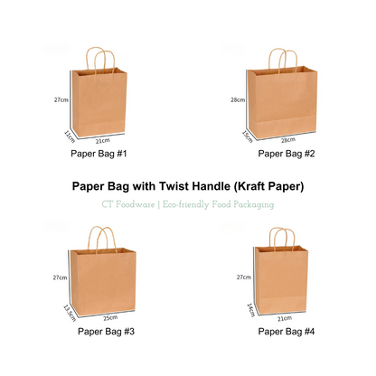 Kraft Paper Bag #4 | Eco-friendly Paper Bag | CT Foodware