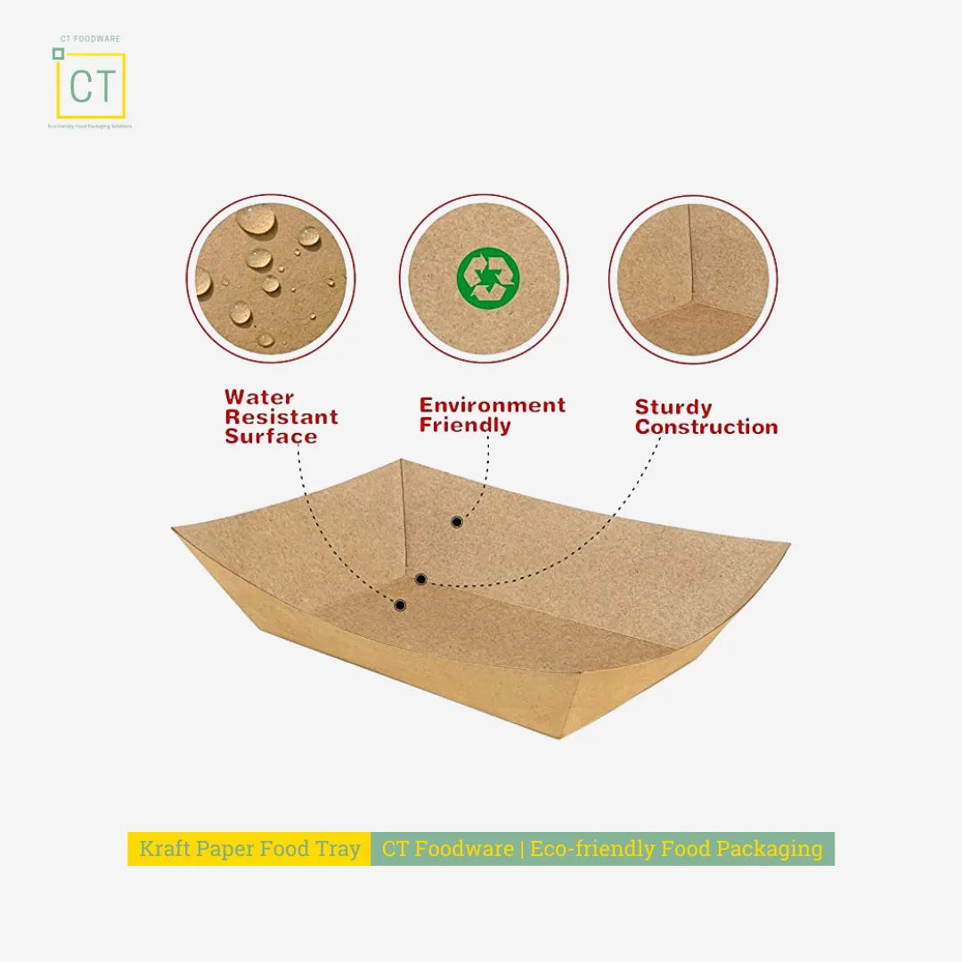 Kraft Paper Food Tray | CT Foodware