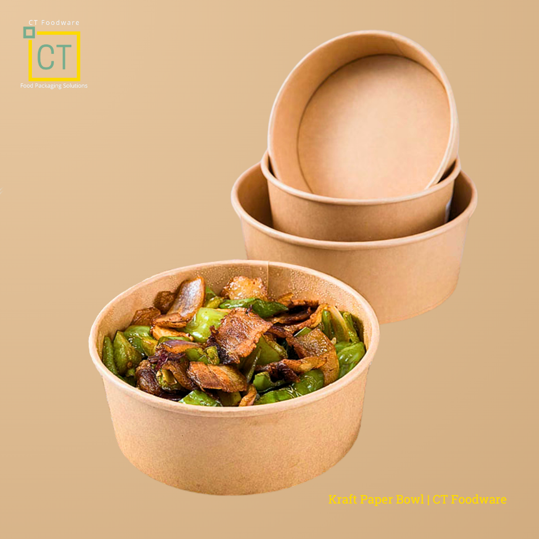 Kraft Paper Bowls | Eco-friendly Disposable Paper Bowl | Singapore | CT Foodware