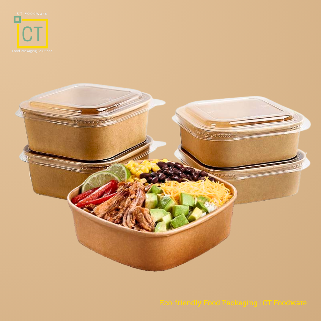 Eco-friendly Square Paper Bowl | CT Foodware | Singapore