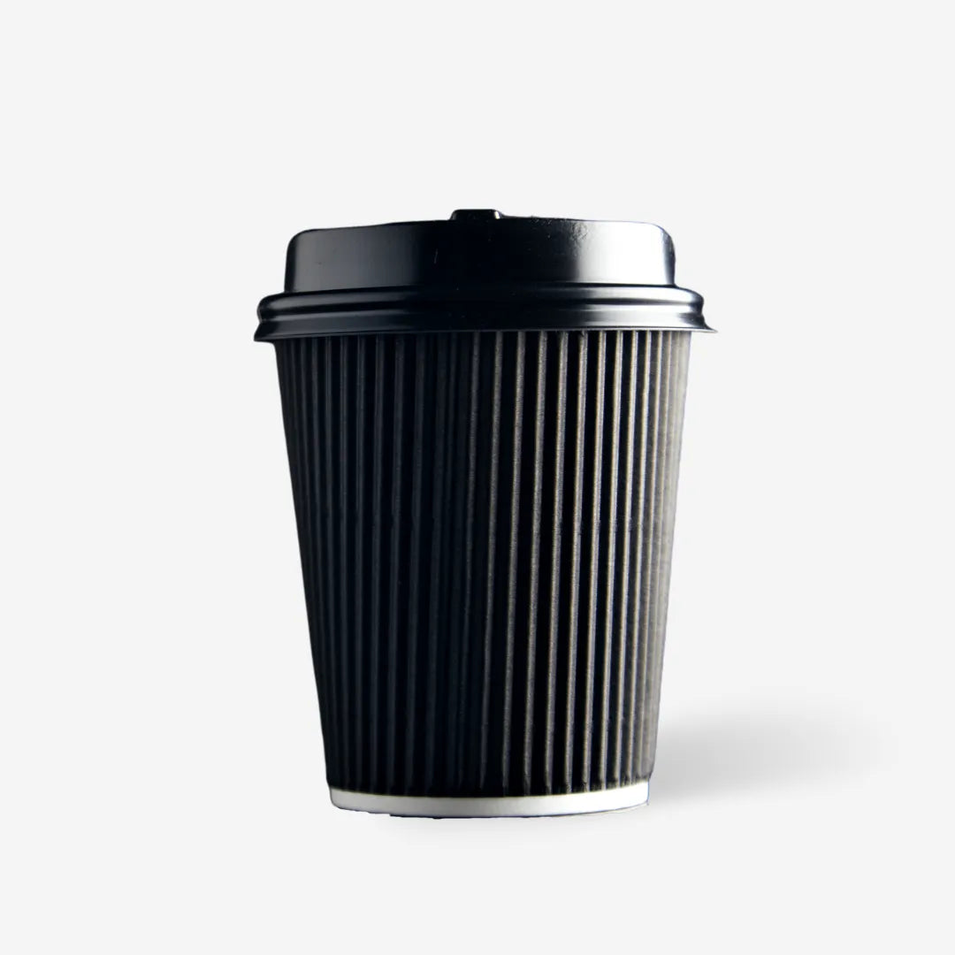 8oz Ripple Wall Paper Cup (Black)