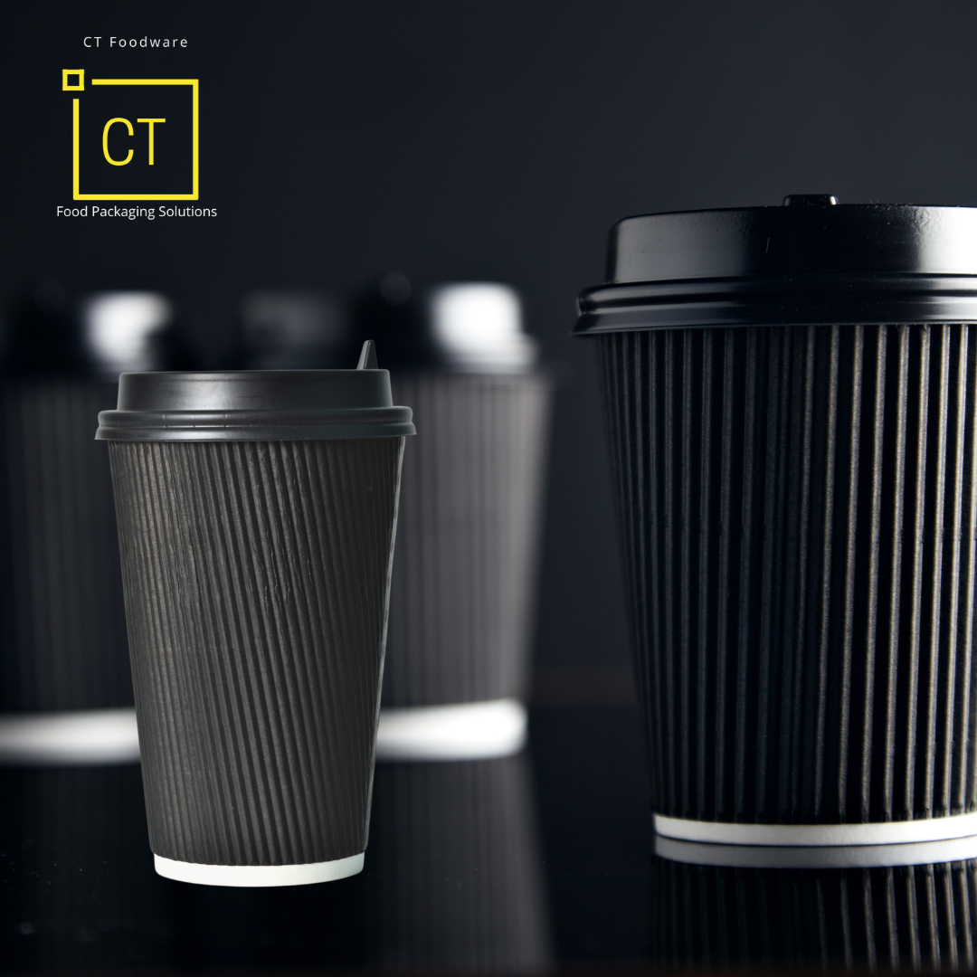 8oz Ripple Wall Paper Cup (Black)