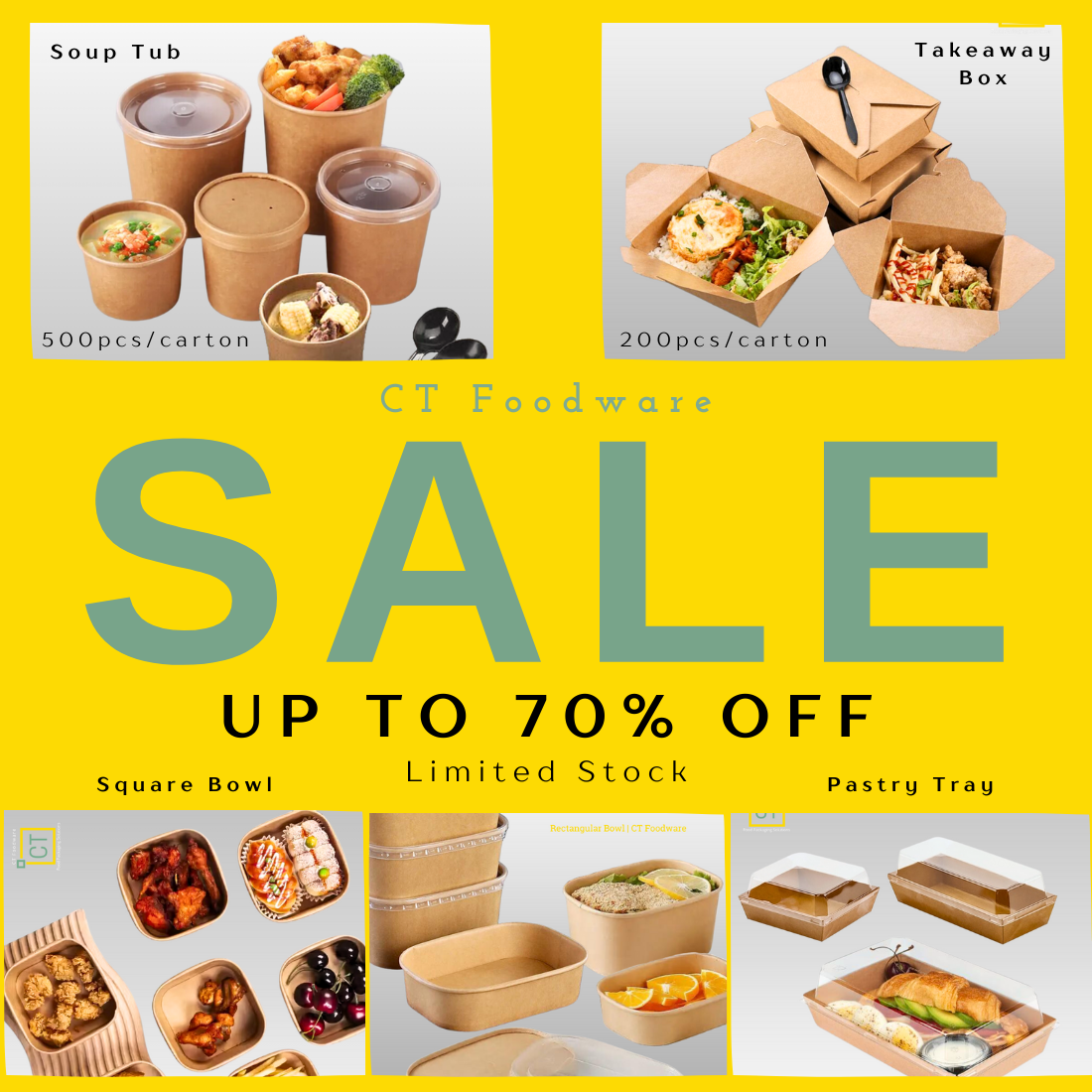 70% Sale | Eco-friendly Food Packaging | CT Foodware